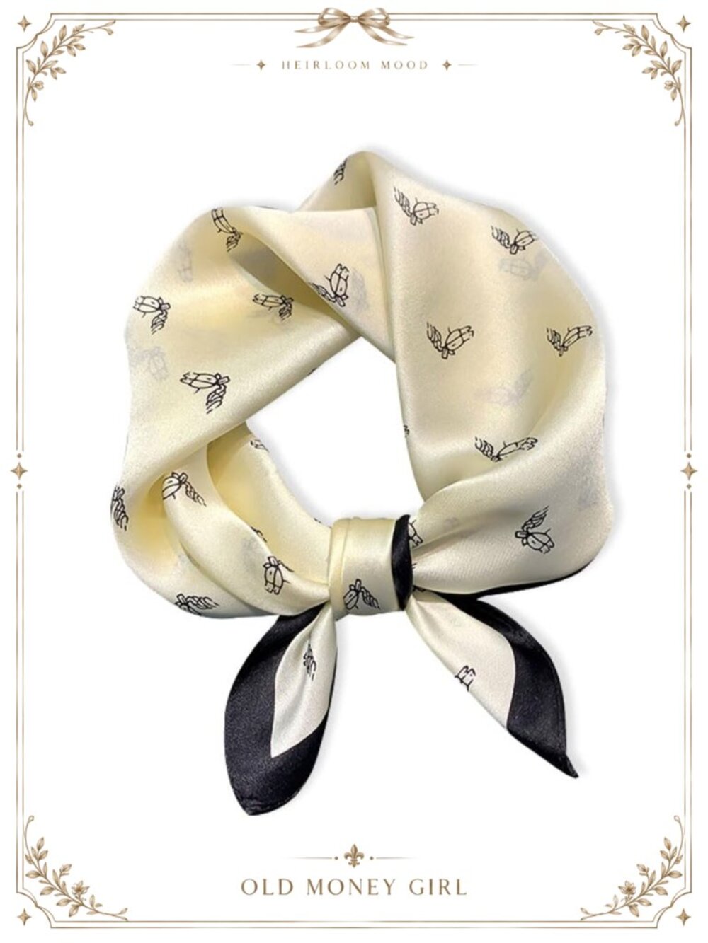 100% Mulberry Silk Neck Scarf 21x21 Lightweight Square Digital Print Unisex